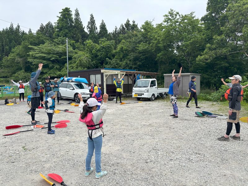 大倉湖でのカヌー体験